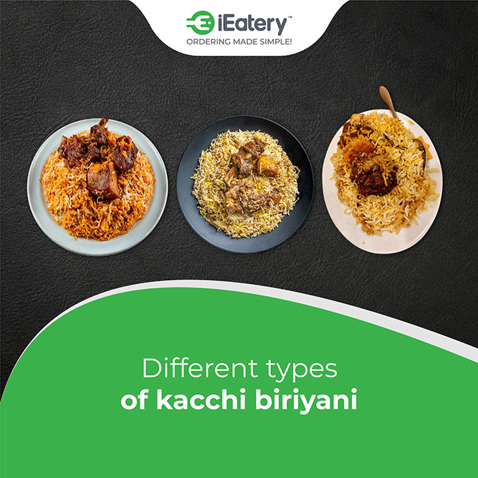 Different types of kacchi biriyani