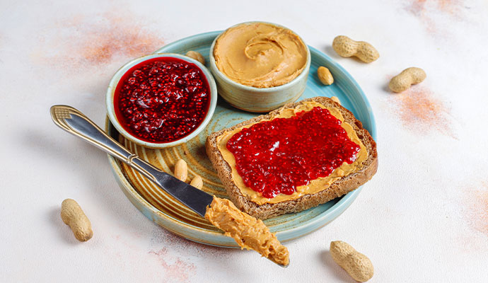 peanut butter and jelly sandwiches